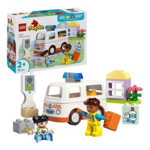 LEGO DUPLO Town 10447 Ambulance met Chauffeur verpakking en losse onderdelen