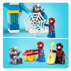 Spider-Man, Miles Morales en Rhino minifiguren met accessoires