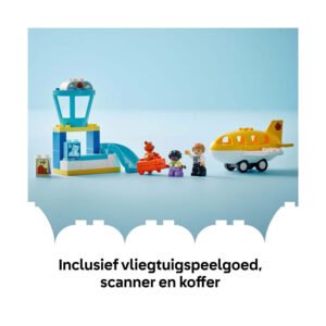 LEGO DUPLO vliegveld speelset met vliegtuig, verkeerstoren en accessoires