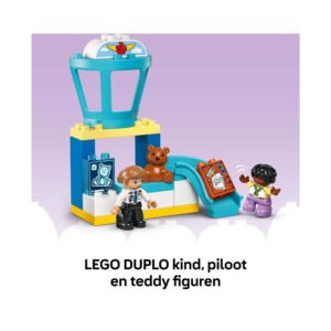 LEGO DUPLO luchthaven met verkeerstoren, glijbaan en speelfiguren
