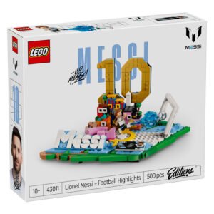 Voorkant van LEGO Editions Lionel Messi Football Highlights bouwset verpakking