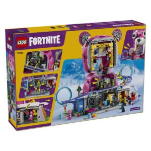 Achterzijde verpakking van LEGO Fortnite Rave Cave 77082