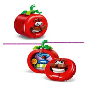 LEGO Fortnite Tomatohead gesloten en geopend bouwmodel 77079
