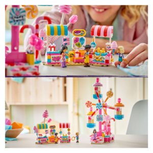LEGO Friends 42700 reuzenrad met suikerspinkraam en ringwerpspel