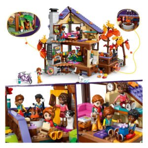 Interieur en speelfuncties van LEGO Friends Gezellige Boshut