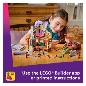 Kind bouwt LEGO Friends Gezellige Boshut met LEGO Builder app