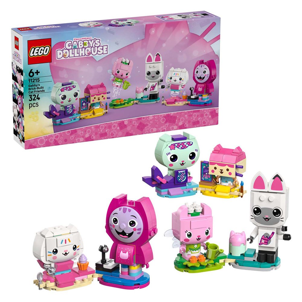 LEGO Gabby's Poppenhuis 11215 Gabby's Bouwbare Kattenvriendjes speelset overzicht