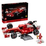 LEGO Icons 11375 Ferrari F2004 en Michael Schumacher bouwset doos met Formule 1 wagen