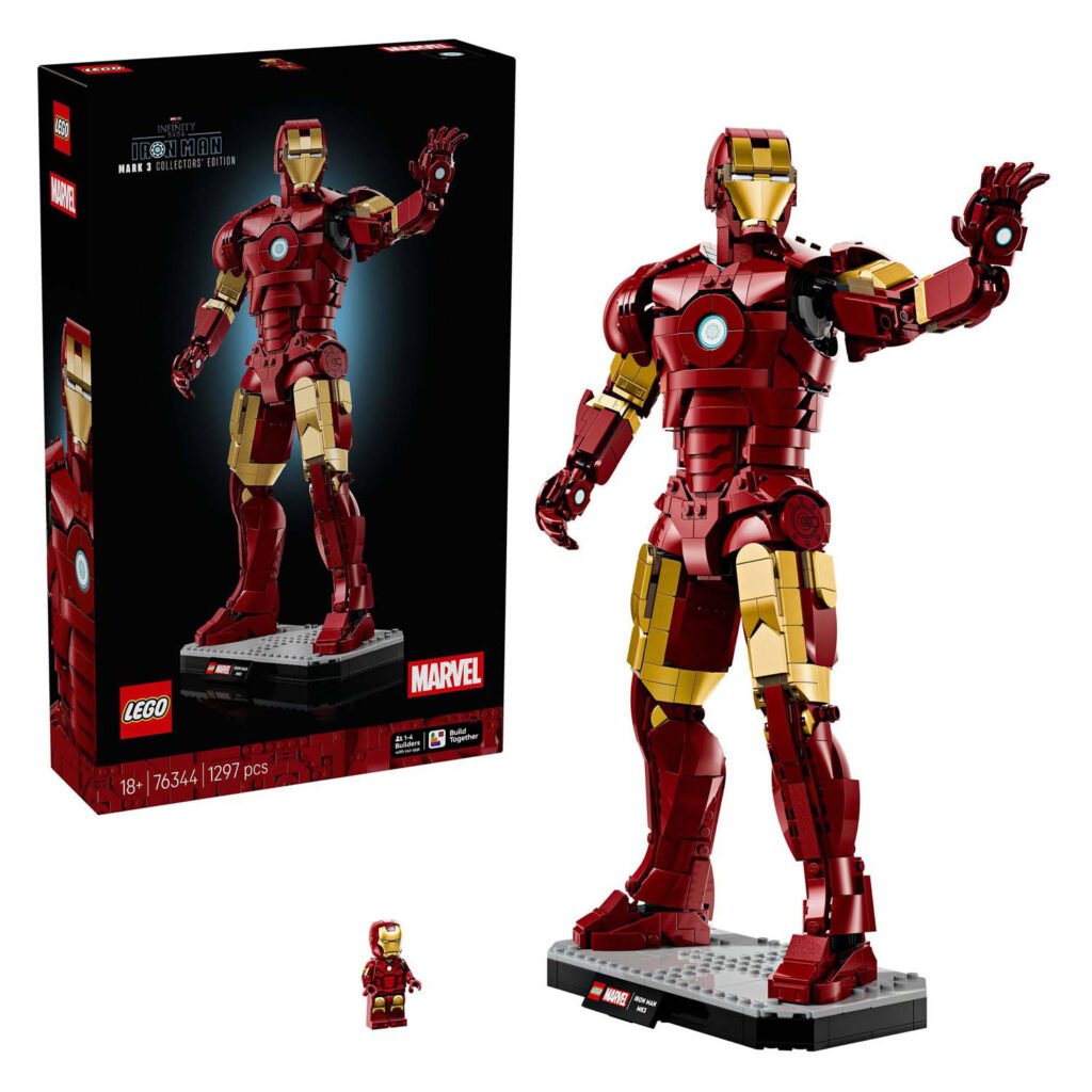 LEGO Marvel 76344 Iron Man Mark 3 Verzameleditie model en doos