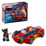LEGO Marvel 76336 Spider-Man Auto vs. Venomized Wolverine set met verpakking en minifiguren
