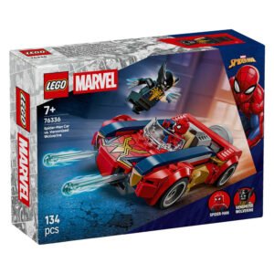 Voorkant verpakking LEGO Marvel Spider-Man Auto vs Venomized Wolverine