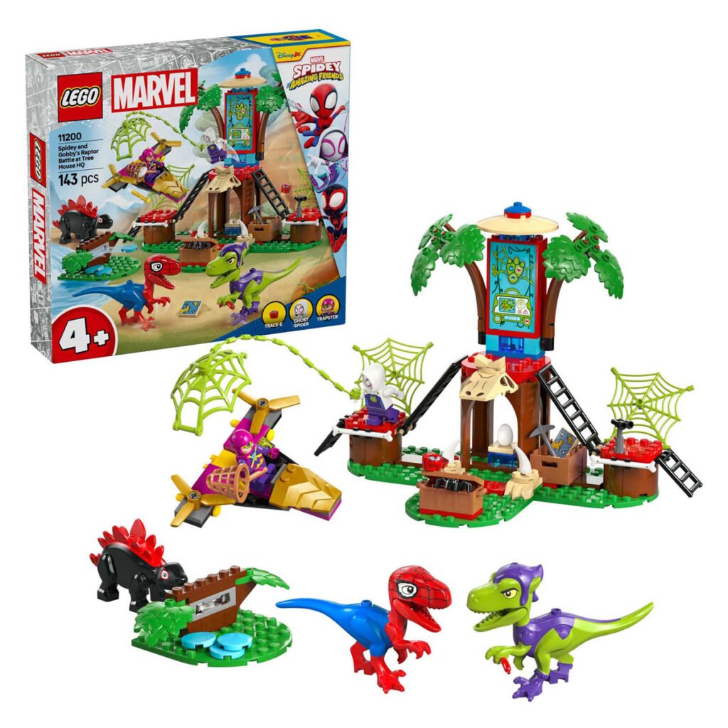 LEGO Marvel 11200 Spidey en Gobby's Raptorstrijd bij de Boomhut met verpakking en alle onderdelen