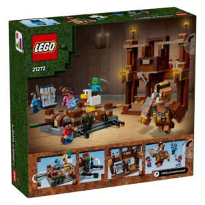Achterkant verpakking LEGO Minecraft Arena bij het Boslandhuis