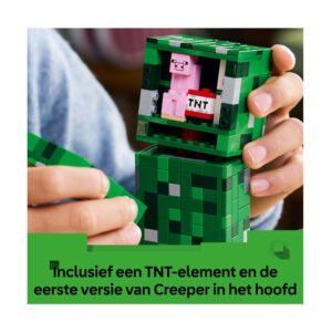 LEGO Minecraft Creeper met verborgen varken en TNT