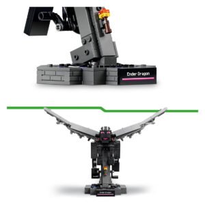 LEGO Minecraft De Enderdraak displaystandaard met naamplaatje