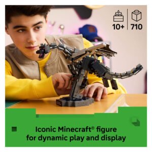 LEGO Minecraft De Enderdraak bouwset in speelopstelling