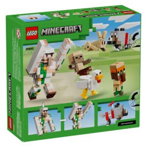 Achterzijde van LEGO Minecraft Kipberijder Woestijnaanval doos