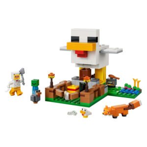 LEGO Minecraft Kippenboerderij met kip, vos, babykip en zombie
