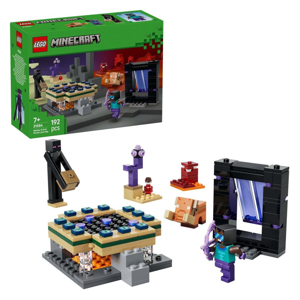 LEGO Minecraft 21584 Reis naar de Nether en het End-Portaal Reis set met verpakking