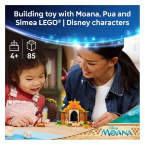 Moana LEGO Village House & Boat set moeder en kind bouwen samen