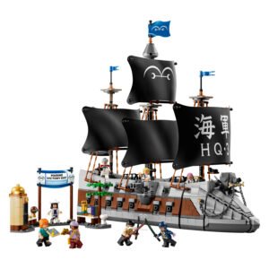 LEGO One Piece slagschip Garp met minifiguren display