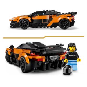LEGO McLaren W1 modelauto zijaanzicht met zwarte details