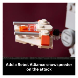 LEGO Star Wars AT-AT met Rebel Alliance snowspeeder detail
