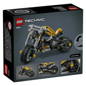 Achterkant verpakking LEGO Technic Gele Motor 42225
