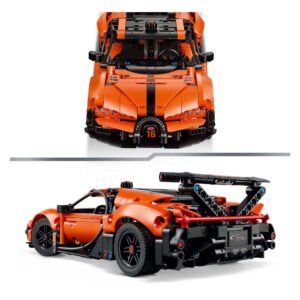 Voor- en achteraanzicht van LEGO Technic Bugatti Chiron Pur Sport