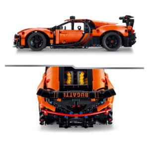 Zij- en bovenaanzicht LEGO Technic Bugatti Chiron Pur Sport
