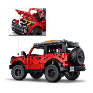 LEGO Technic Ford Bronco SUV 42213 met open motorkap en V6-motor