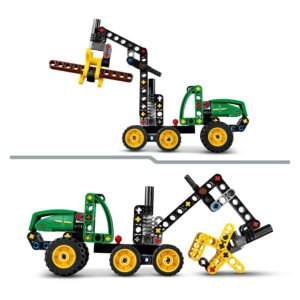 LEGO Technic John Deere 1470H houtoogstmachine met twee bouwvarianten