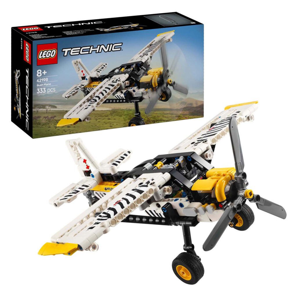 LEGO Technic 42198 Junglevliegtuig met verpakking en gebouwd vliegtuig