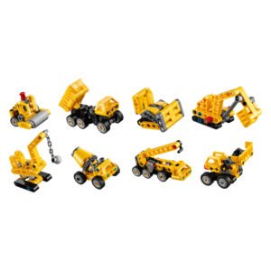 Overzicht van alle LEGO Technic Machtige Machines bouwvoertuigen uit serie 1