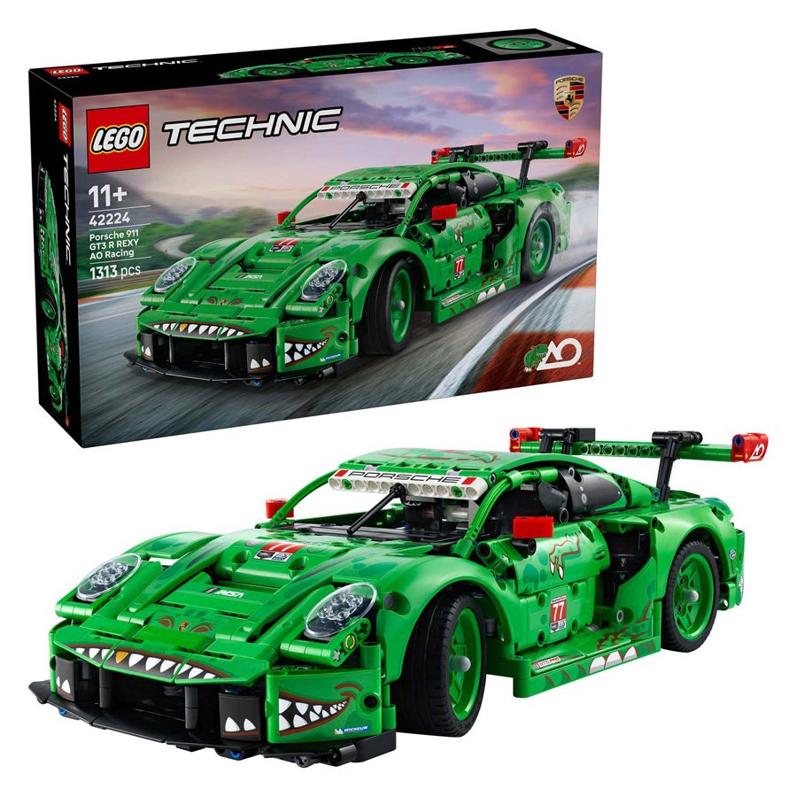 LEGO Technic 42224 Porsche 911 GT3 R Rexy AO Racing Auto met productverpakking
