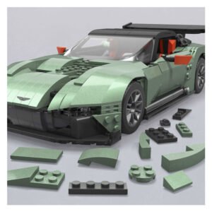 MEGA Hot Wheels Aston Martin Vulcan met afneembare carrosseriedelen tijdens de bouw