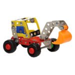 Metalen bouwpakket graafmachine met beweegbare graafarm voor kinderen Constructieset Graafmachine