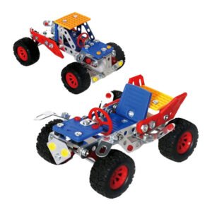 Metalen bouwset 2-in-1 terreinwagen bouwpakket voor kinderen Metalen Constructieset Voertuigen 2in1 Pull Back