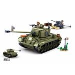 Sluban Army 2-in-1 militaire tank bouwset met minifiguren en kanon Sluban Army - Medium Tank Groen