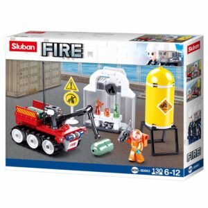 Sluban Fire bouwset met brandweervoertuig en chemische opslag verpakking