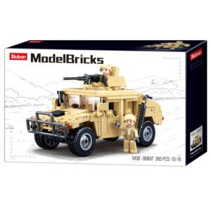 Verpakking van Sluban ModelBricks militaire Humvee bouwset 265 onderdelen