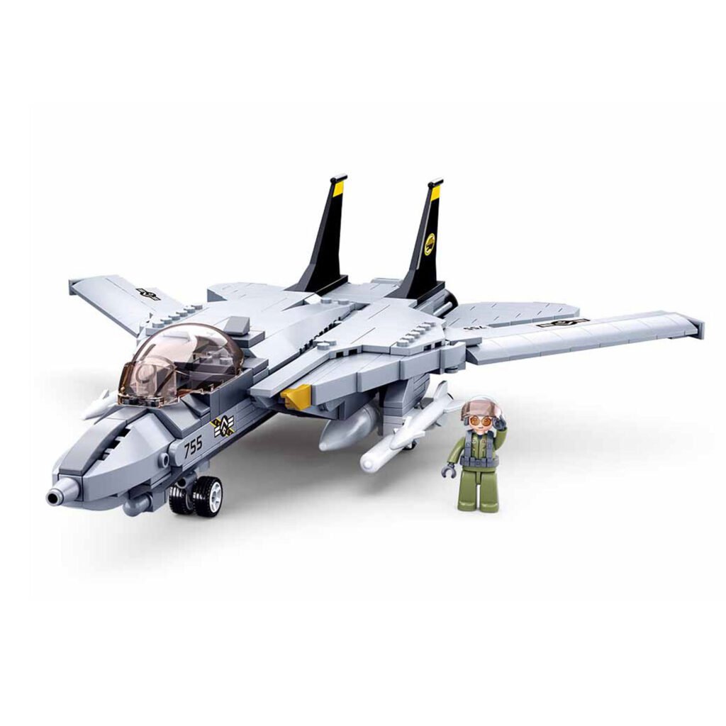 Sluban ModelBricks straaljager bouwset met piloot minifiguur Sluban Moderne Straaljager