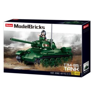 Verpakking Sluban ModelBricks T34-85 tank bouwset 497 onderdelen