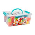 Opbergbox met 48 grote bouwblokken voor baby's en peuters Little Stars Soft Bouwstenen in Opbergbox