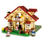 Unico Plus Maximilian Families berenhuis bouwset met berenfamilie en balkon Maximilian Families Unico Huis