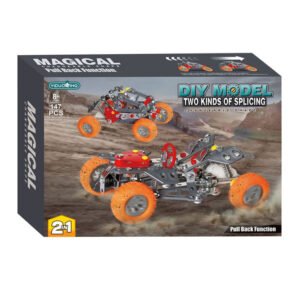 Verpakking van metalen DIY modelbouw raceauto 2-in-1 bouwset