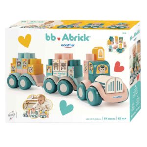 Ecoiffier Abrick dierentrein met bouwblokken 51-delig