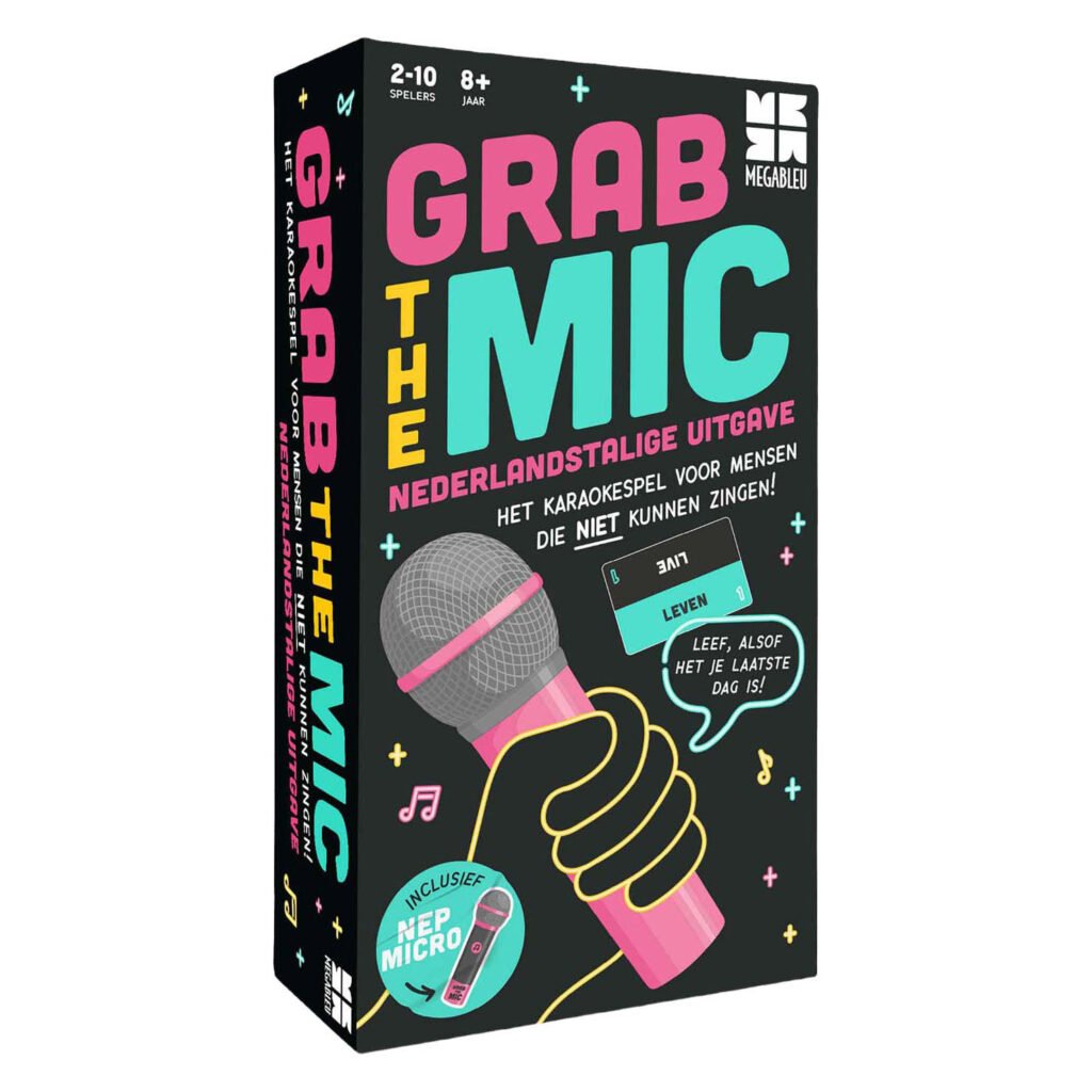 Grab The Mic Nederlandstalige editie partyspel voor karaoke zonder zangtalent Grab the mic NL