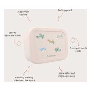 Kidzroom lunchbox met vliegtuigen en producteigenschappen