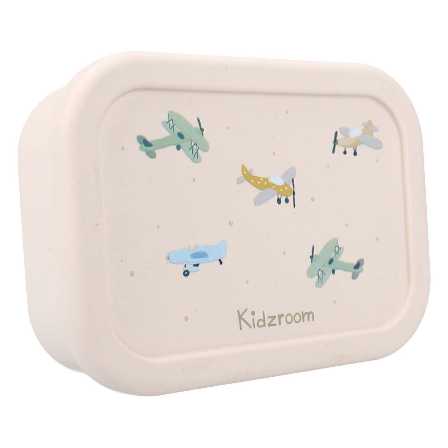 kidzroom-siliconen-lunchbox-vliegtuigen-schuin Kidzroom siliconen lunchbox vliegtuigen schuin aanzicht Kidzroom Broodtrommel Lovely Lunch Vliegtuigen